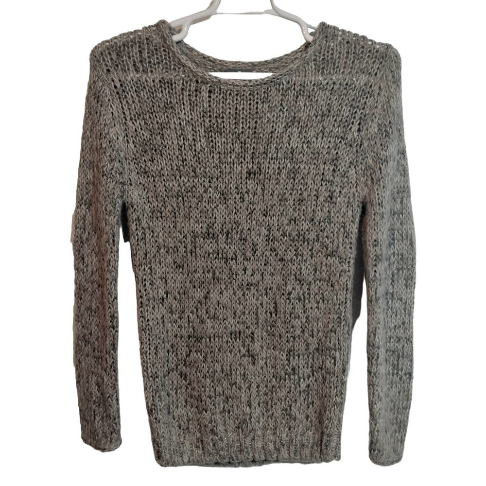 I Jeans by Buffalo sleeved sweater mohair marbled black,gray,pink,silver woman M